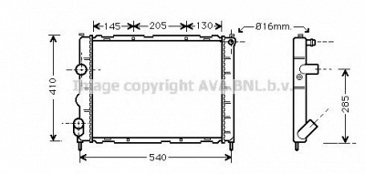 AVA QUALITY COOLING rt2268 -  Радиатор, охлаждение двигателя